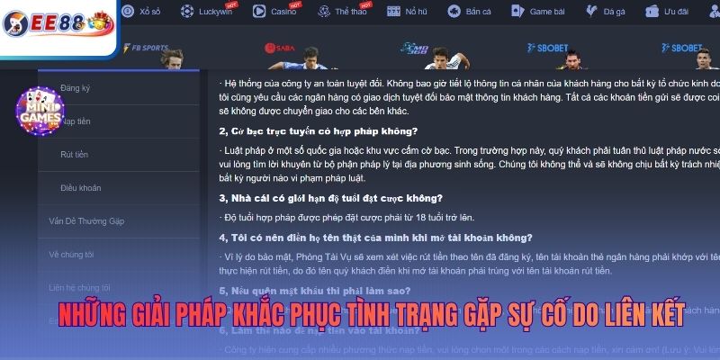 Những giải pháp khắc phục tình trạng gặp sự cố do liên kết